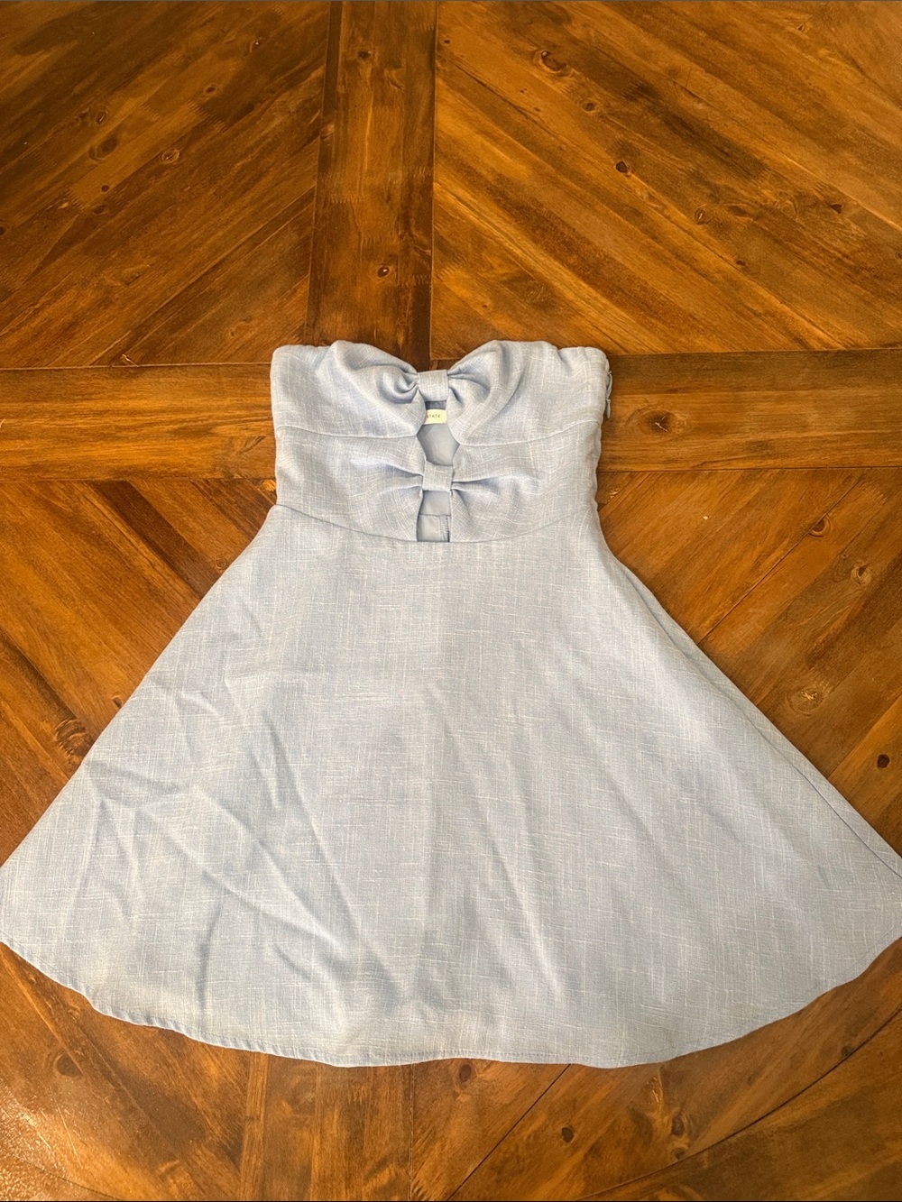 Altard State XS Strapless blue dress